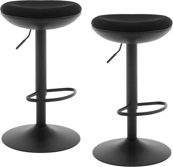 Rootz Swivel baarijakkara - Keittiöjakkara - Pyöreä pöytäjakkara - Elastinen verkko - Säädettävä korkeus - 41cm x 64-85cm x 41cm