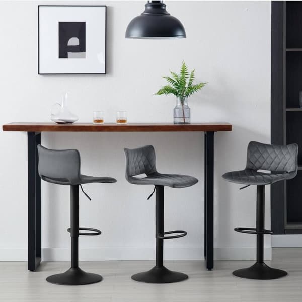 Rootz Velvet -baarijakkara - Kääntyvä työtuoli - Säädettävä korkeus jakkara - Ihoystävällinen istuin - Ergonominen muotoilu - 41 cm x 21,5 cm x 59-79