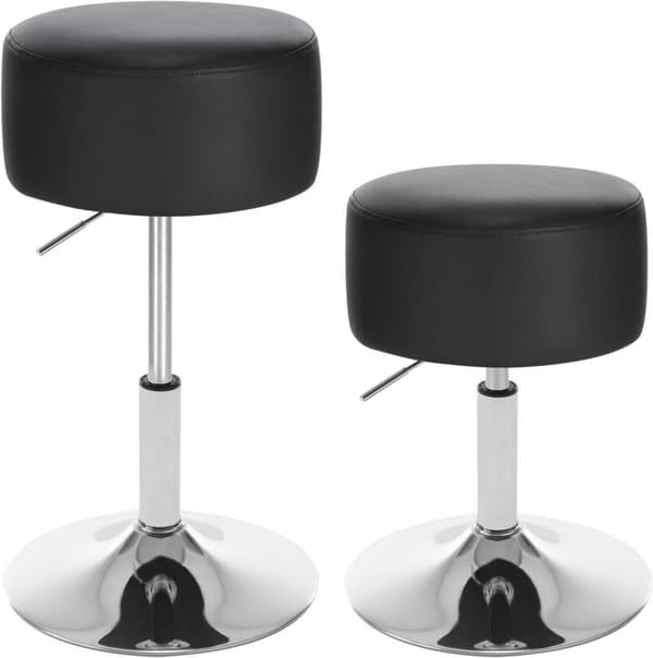 Rootz kääntyvä baarijakkara - matalaprofiilinen tuoli - korkeussäädettävä jakkara - tekonahka - 33,5 cm Istuin - 52-67 cm Korkeus - 38,5 cm Pohja