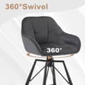 Miniatyrbillede 6 af 9: Rootz Velvet Barstolssæt - Køkkentaburet - 360° roterende skammel - Høj komfort - Ergonomisk design - Metalstel - 51cm x 94,5cm x 53cm