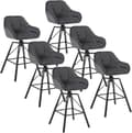 Miniatyrbillede 1 af 9: Rootz Velvet Barstolssæt - Køkkentaburet - 360° roterende skammel - Høj komfort - Ergonomisk design - Metalstel - 51cm x 94,5cm x 53cm