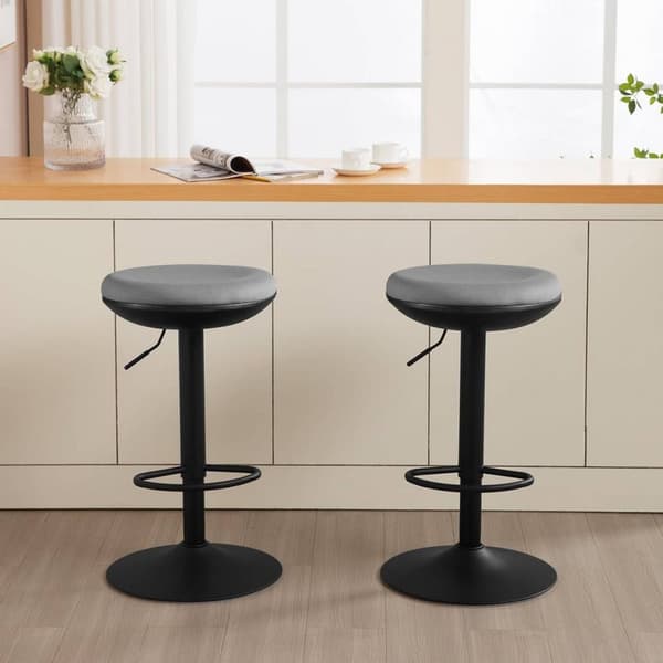 Rootz kääntyvä baarijakkara - Työtuoli - Moderni bistrojakkara - Säädettävä korkeus - 41 x (64-85) x 41 cm - Hengittävä elastinen kangas - Metalli