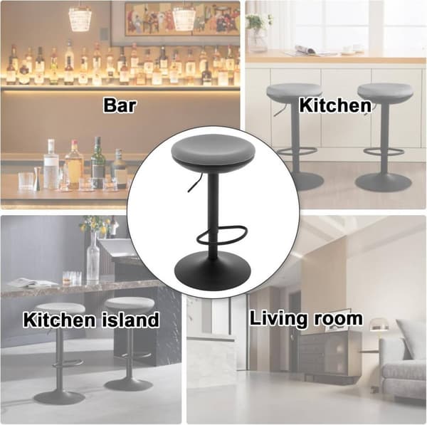 Rootz kääntyvä baarijakkara - Työtuoli - Moderni bistrojakkara - Säädettävä korkeus - 41 x (64-85) x 41 cm - Hengittävä elastinen kangas - Metalli