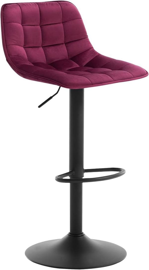 Rootz Velvet -baarijakkara - Työpöytäjakkara - Kääntötuoli - Ergonominen muotoilu - 42,5 cm x 35 cm x 104 cm