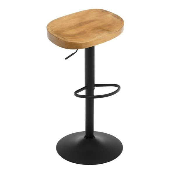 Rootz træbarstolssæt - drejestole - køkkenøstole - fyrretræ - drejeligt sæde - højdejusterbar - 41,5 cm x (60-81 cm) x 31,5 cm