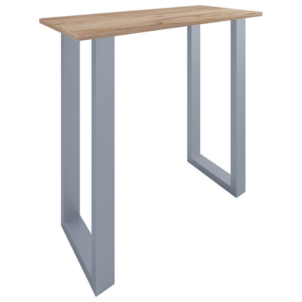 Xona barbord 110x50 eg dekor, sølvfarvet.