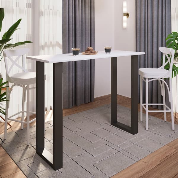 Xona barbord 140x50 hvid, sort.