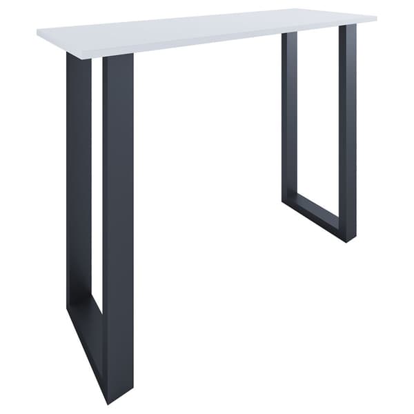 Xona barbord 140x50 hvid, sort.