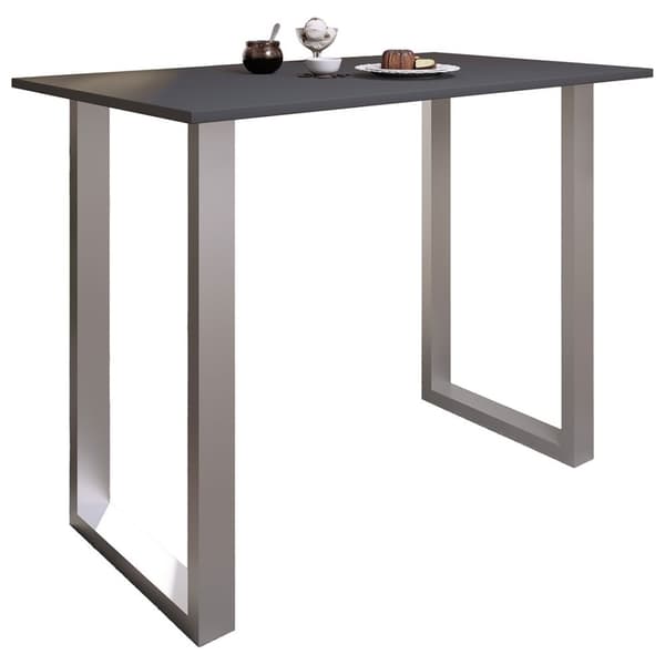 Xona barbord 140x80 antracit, silverfärgad.