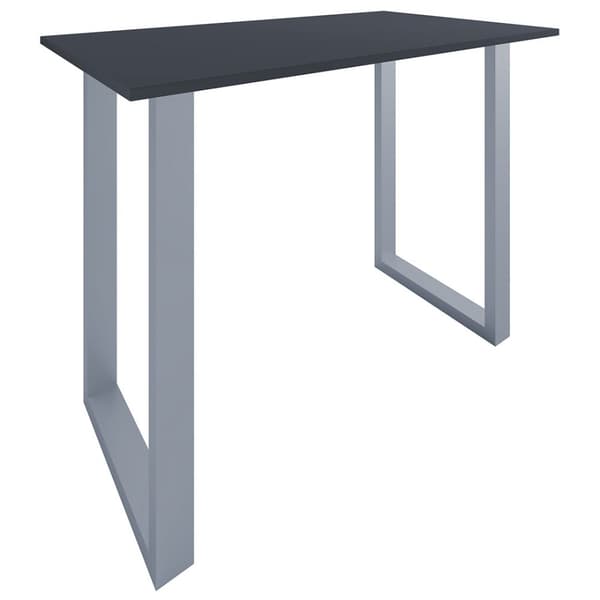 Xona barbord 140x80 antracit, silverfärgad.