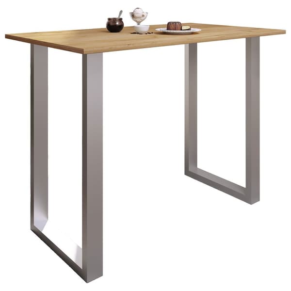 Xona barbord 140x80 ek dekor, silverfärgad.