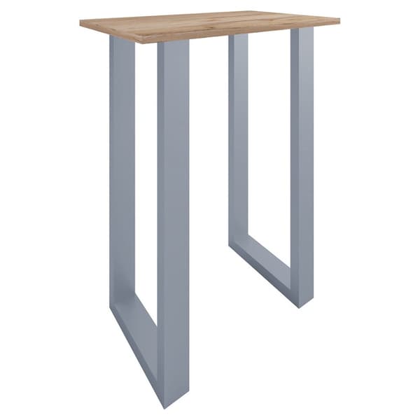 Xona barbord 80x50 ek dekor, silverfärgad.