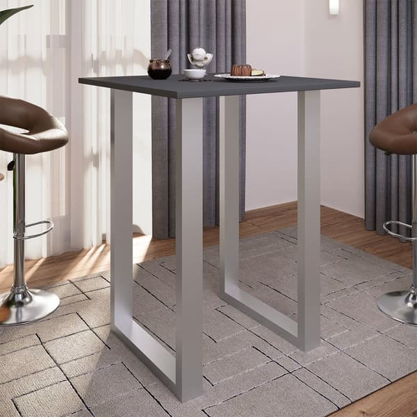 Xona barbord 80x80 antracit, silverfärgad.