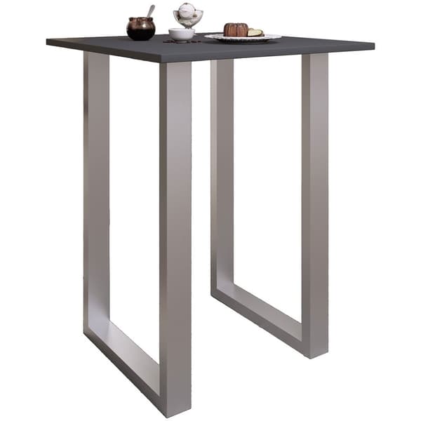 Xona barbord 80x80 antracit, silverfärgad.