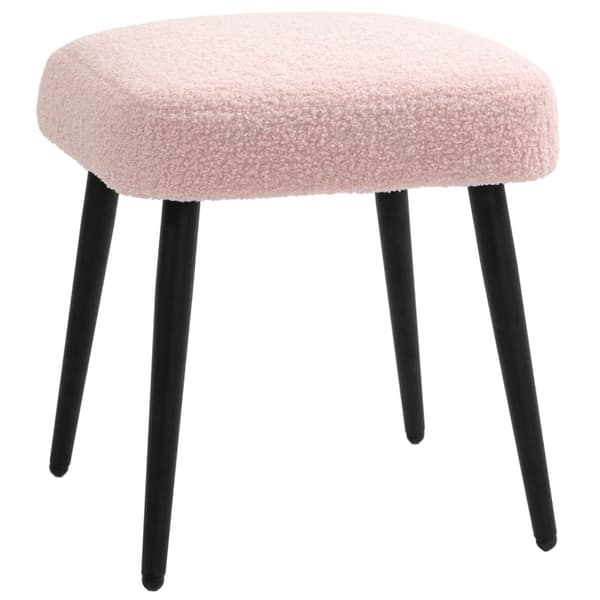 Rootz Pall - Accent Chair - Fotstöd - Cashmere Look - Rosa - 42cm x 42cm x 47cm - Idealisk för moderna möbler och komfort