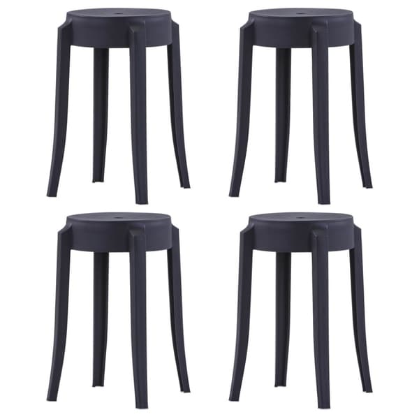 Stapelbara pallar 4 st plast svart