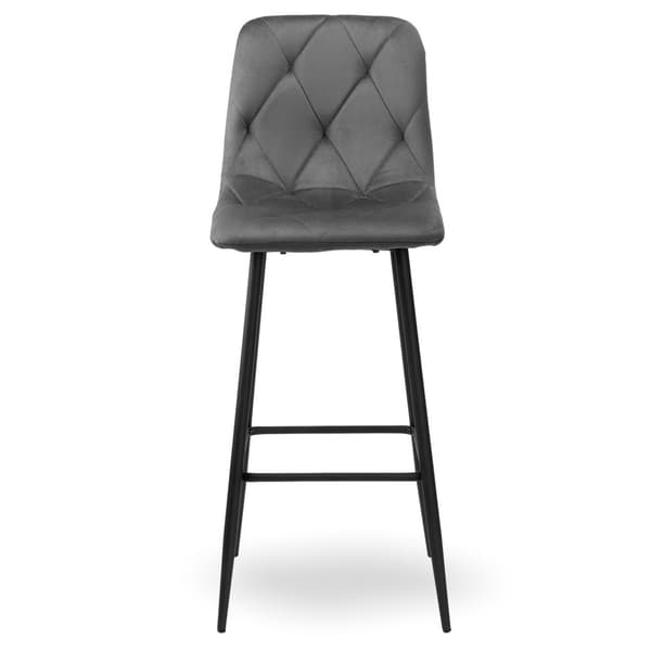 KINGSTON grafit Velvet barstol