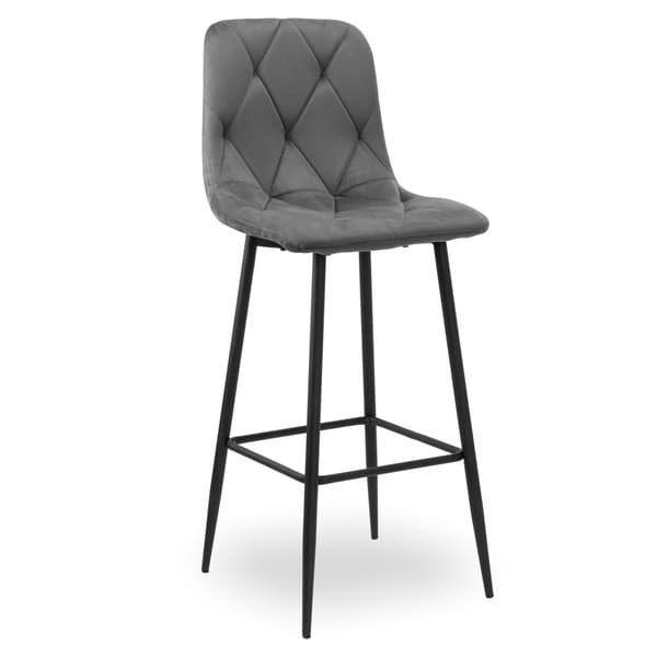 KINGSTON grafit Velvet barstol