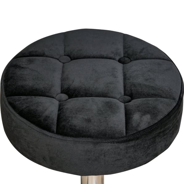 Rootz Salon Pall - Vridbar pall - Sammetsöverdrag - 360 graders hjul - Justerbar i höjdled - 35cm x 49-61cm - Elegant design