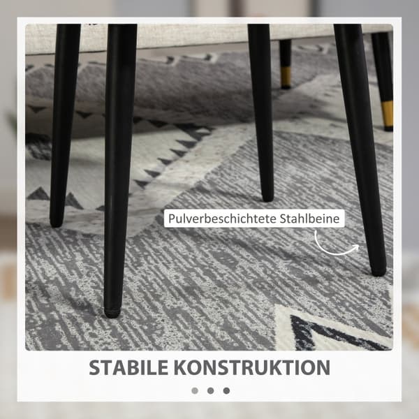 Rootz skammel - Fodstøtte - Osmannisk - Cashmere-look stof - Accent Stol - 42cm x 42cm x 47cm - Mørkegrå - Stålben - 10cm Pude
