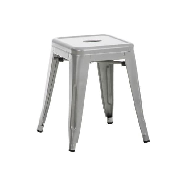 Barstol - Armin - Sats om 4 - Metall - Industriell stil - Silver