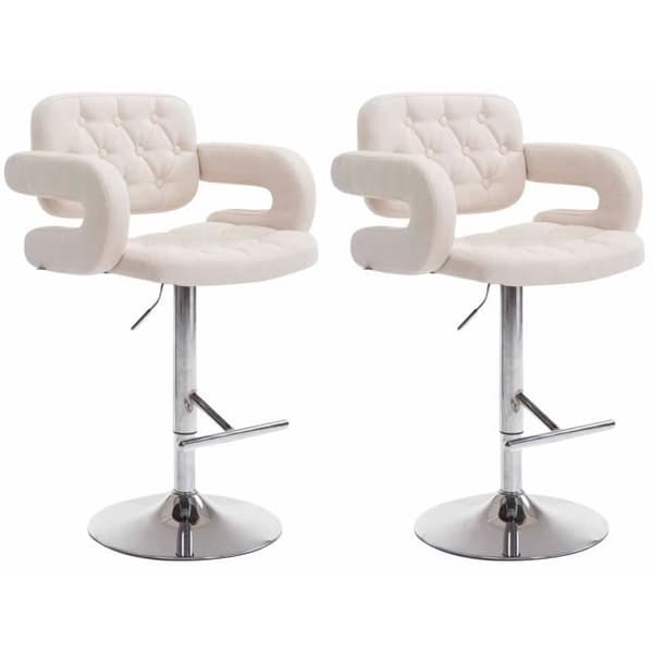 Barstol - CLP - Dublin - Höjdjusterbar - Set om 2 - Beige