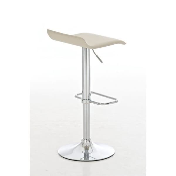 Dyn höjdjusterbar barpall i konstläder - CLP - Beige - 87x36x38 cm