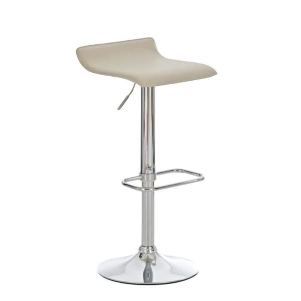 Dyn höjdjusterbar barpall i konstläder - CLP - Beige - 87x36x38 cm