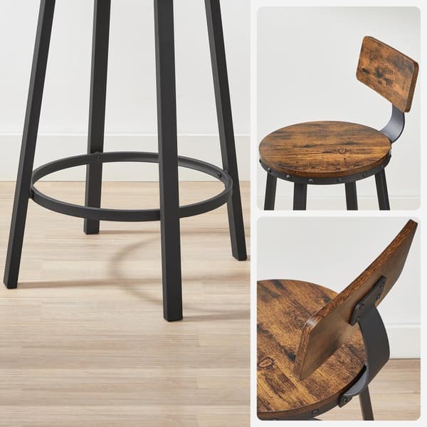 Baarituolit - 2 - teollisuussuunnittelu - Vintage Brown / Black