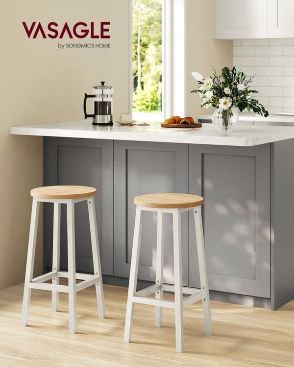 Baarituolit - Sarja 2 - Ebony Black - Oak Beige - Valkoinen