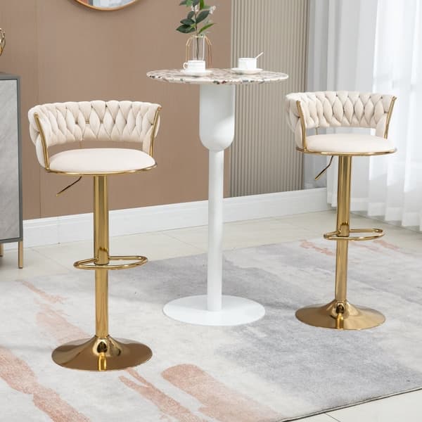 Rootz justerbara barstolar - Sammetspallar - Ergonomiska sittplatser - Främjar hållning och komfort - 54L x 48W x 78H cm