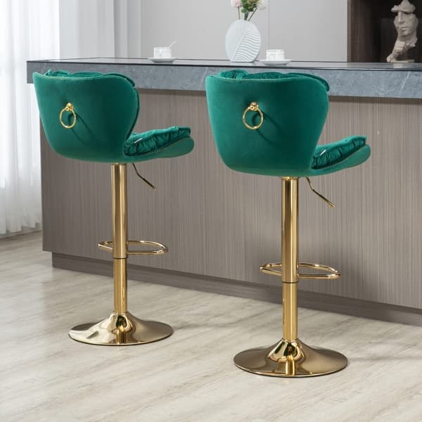 Rootz kääntyvät baarituolit - Korkeussäädettävät tuolit - Velvet baarin istuimet - Ergonominen muotoilu - 55x46x92-112cm