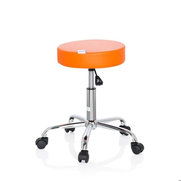 Pall / vridbar sits / teknisk sits OPERATOR II konstläder orange krom hjh OFFICE