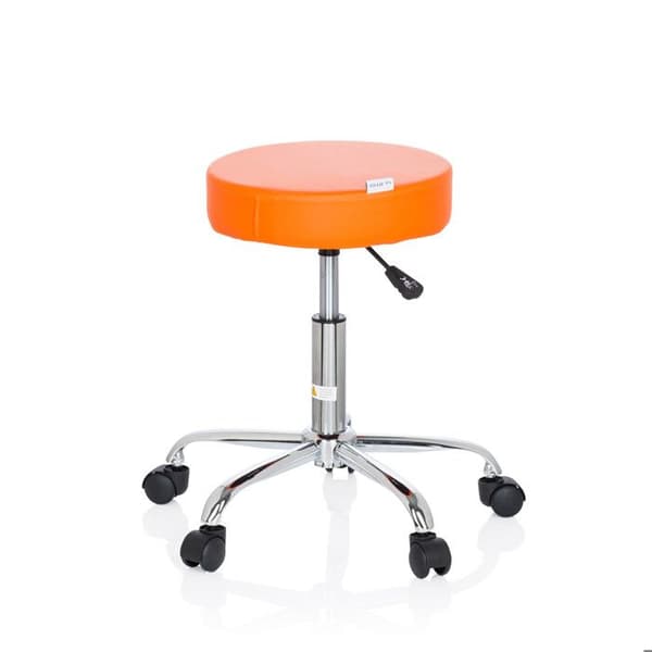 Pall / vridbar sits / teknisk sits OPERATOR II konstläder orange krom hjh OFFICE