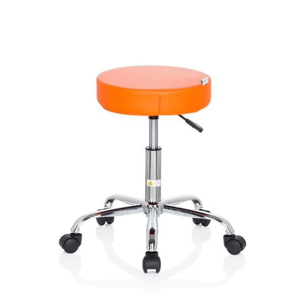 Pall / vridbar sits / teknisk sits OPERATOR II konstläder orange krom hjh OFFICE