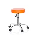 Miniatyrbild 2 av 6: Pall / vridbar sits / teknisk sits OPERATOR II konstläder orange krom hjh OFFICE