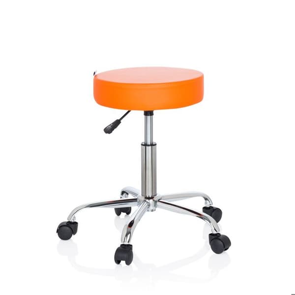 Pall / vridbar sits / teknisk sits OPERATOR II konstläder orange krom hjh OFFICE