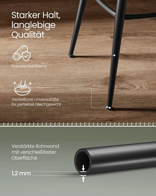 Ekho Collection - Barstole Sæt på 2 med roterende ryglæn, Forest Green