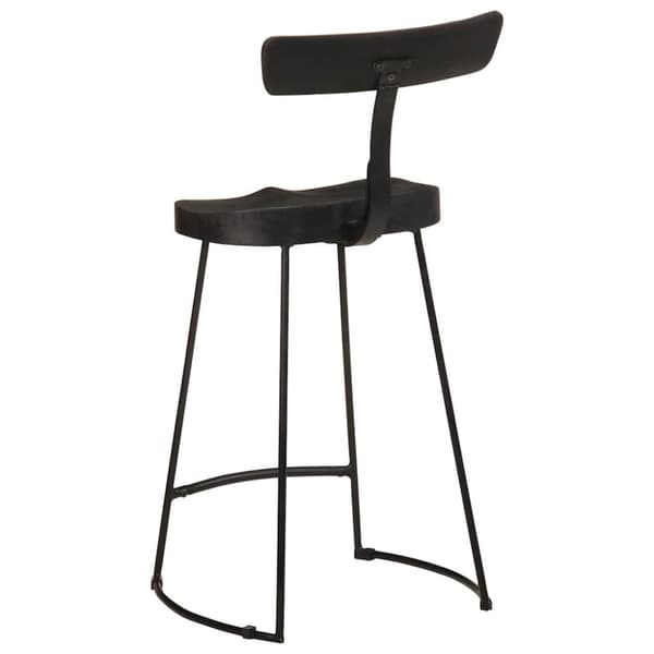 vidaXL Barkrakker 2 stk svart 49x43x88 cm heltre mango