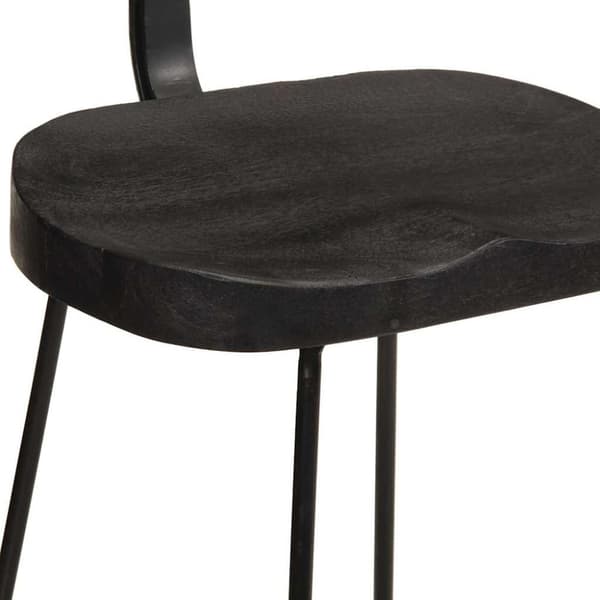 vidaXL Barkrakker 2 stk svart 49x43x88 cm heltre mango