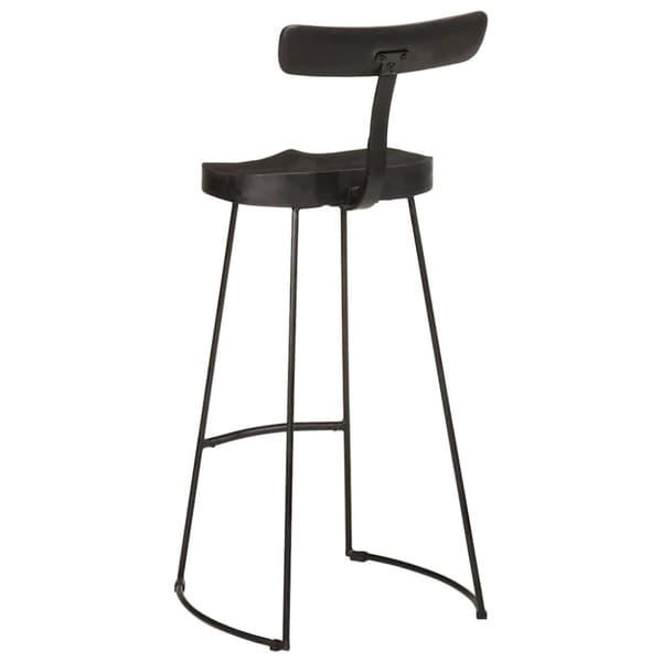 vidaXL barstole 2 stk. 49x43x103 cm massivt mangotræ sort