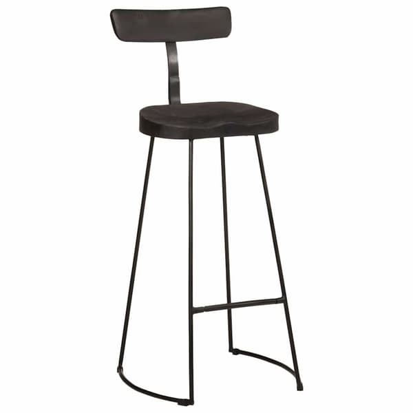 vidaXL barstole 2 stk. 49x43x103 cm massivt mangotræ sort