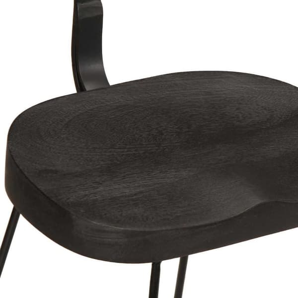 vidaXL Baarijakkarat 2 kpl musta 49x43x79 cm täysi mangopuu