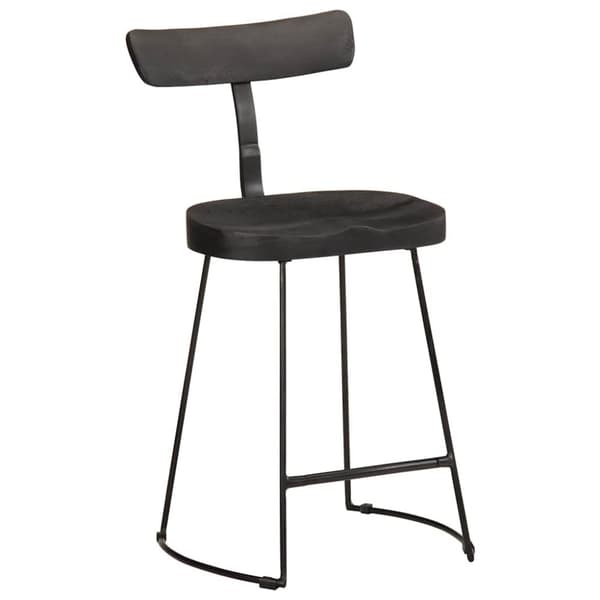 vidaXL Baarijakkarat 2 kpl musta 49x43x79 cm täysi mangopuu