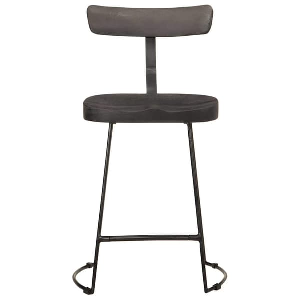 vidaXL Baarijakkarat 2 kpl musta 49x43x79 cm täysi mangopuu