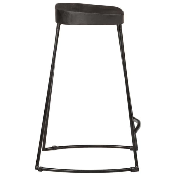 vidaXL Baarijakkarat 2 kpl musta 45x40x62 cm täysi mangopuu