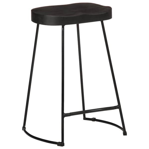 vidaXL Baarijakkarat 2 kpl musta 45x40x62 cm täysi mangopuu
