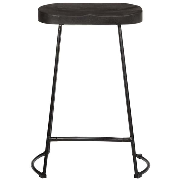 vidaXL Baarijakkarat 2 kpl musta 45x40x62 cm täysi mangopuu