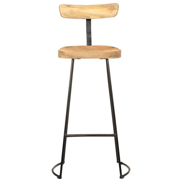 Barstolar 2 st 49x43x103 cm mango i massivt trä