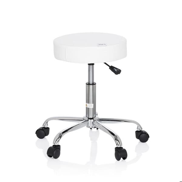 Pall / vridbar sits / teknisk sits OPERATOR II konstläder vit krom hjh OFFICE